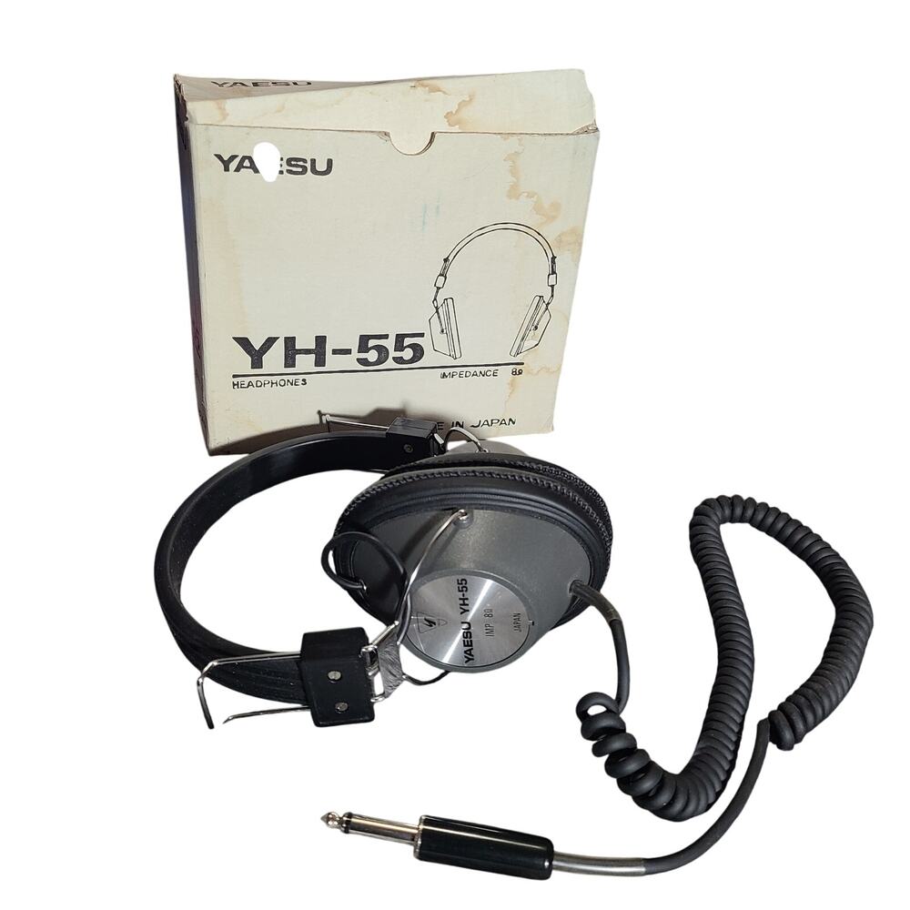 Yaesu‎ YH-55 Shortwave Receiver Headphones Silver Communications